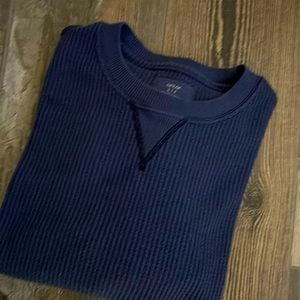 Aerie waffle style sweatshirt (S) Navy